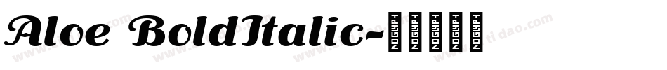 Aloe BoldItalic字体转换